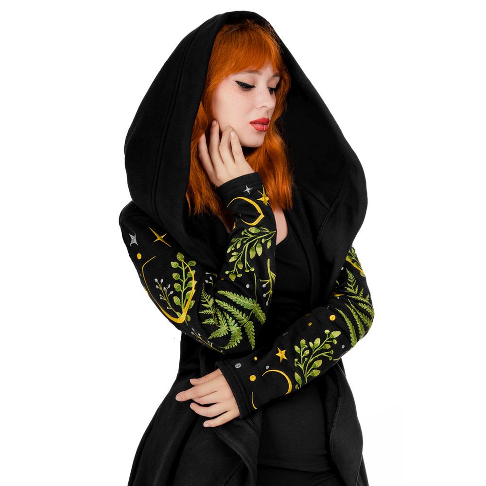 Restyle - Herbal Lange Strickjacke - Schwarz